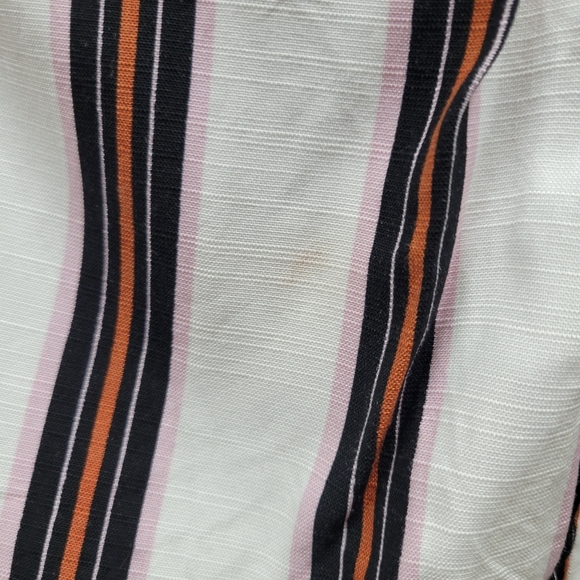 Loft Striped Rayon High Neck Jumpsuit | Size XS - Picture 8 of 16